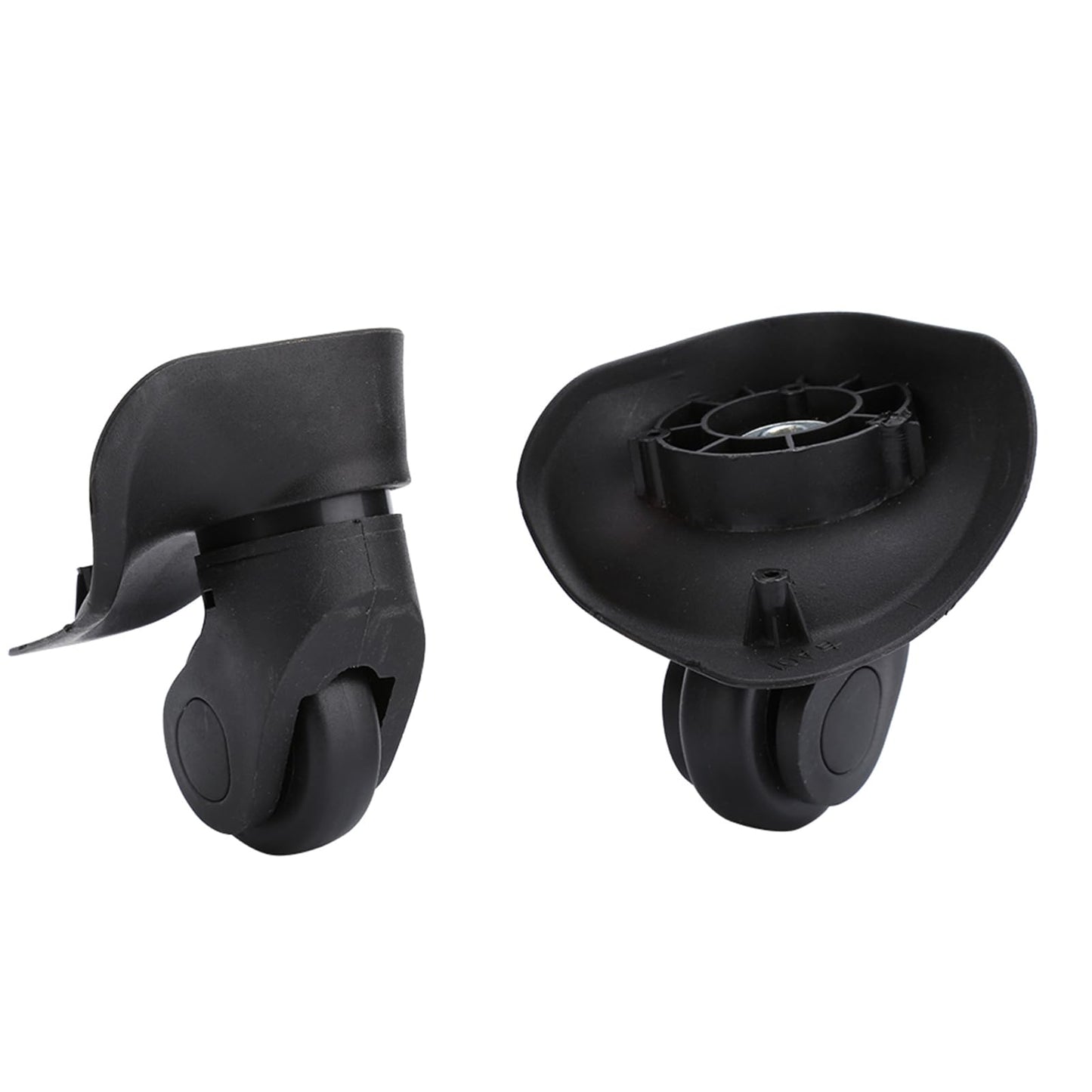 Luggage Wheels Replacement, 2 Pcs Luggage Mute Wheel, Black Plastic Suitcase Luggage Swivel Caster Wheels Replacement Rotatable 360 Degree