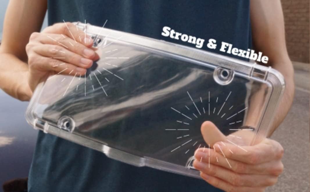 Luxe Shield, Premium Clear License Plate Protector incl Stainless Screws | Durable and Weatherproof Clear License Plate Cover | One-of-a-Kind Design | Proudly Canadian Owned
