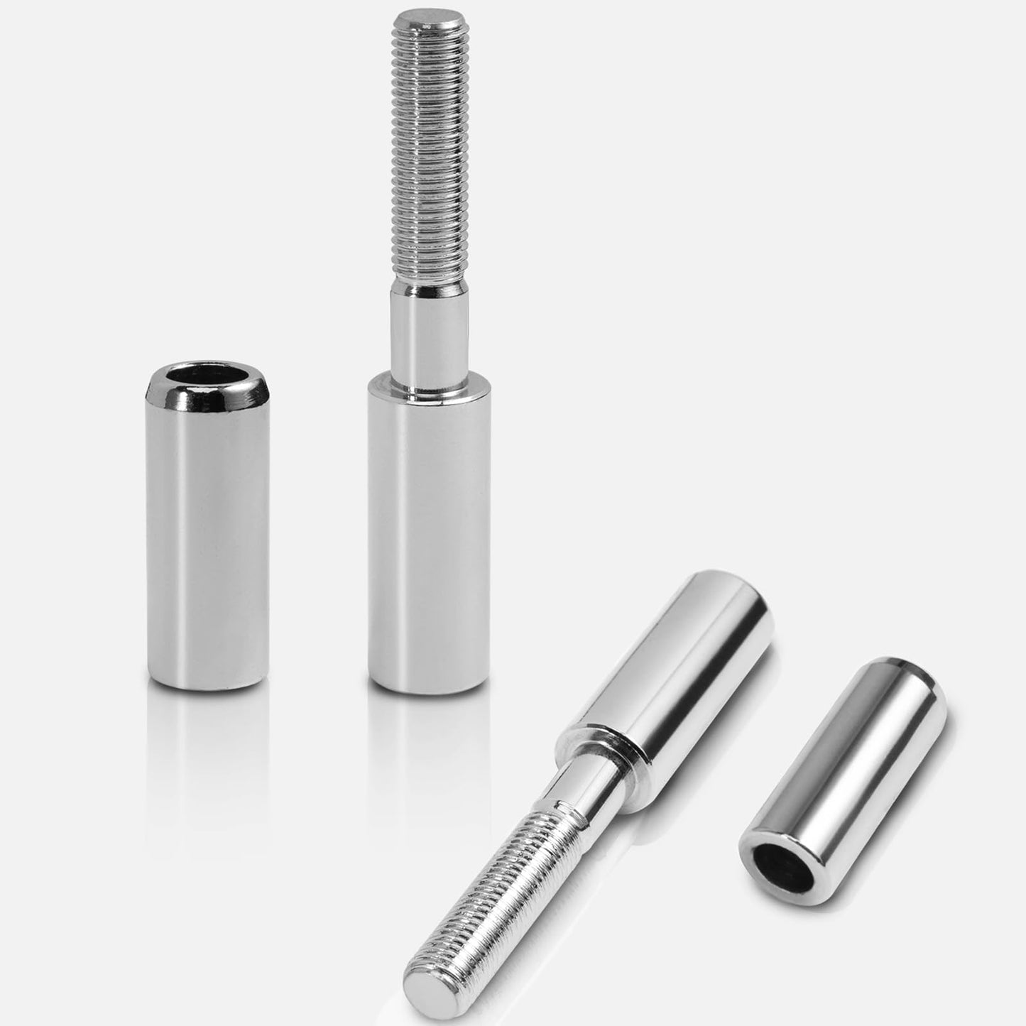 kekykm 2" Motorcycle Mirror Risers Height Extender Adapters Kit compatible with Harley Davidson Touring Softail Sportster Dyna 1982-Up Models Rear View Mirror Mount Extension 5/16 inch Thread Chrome