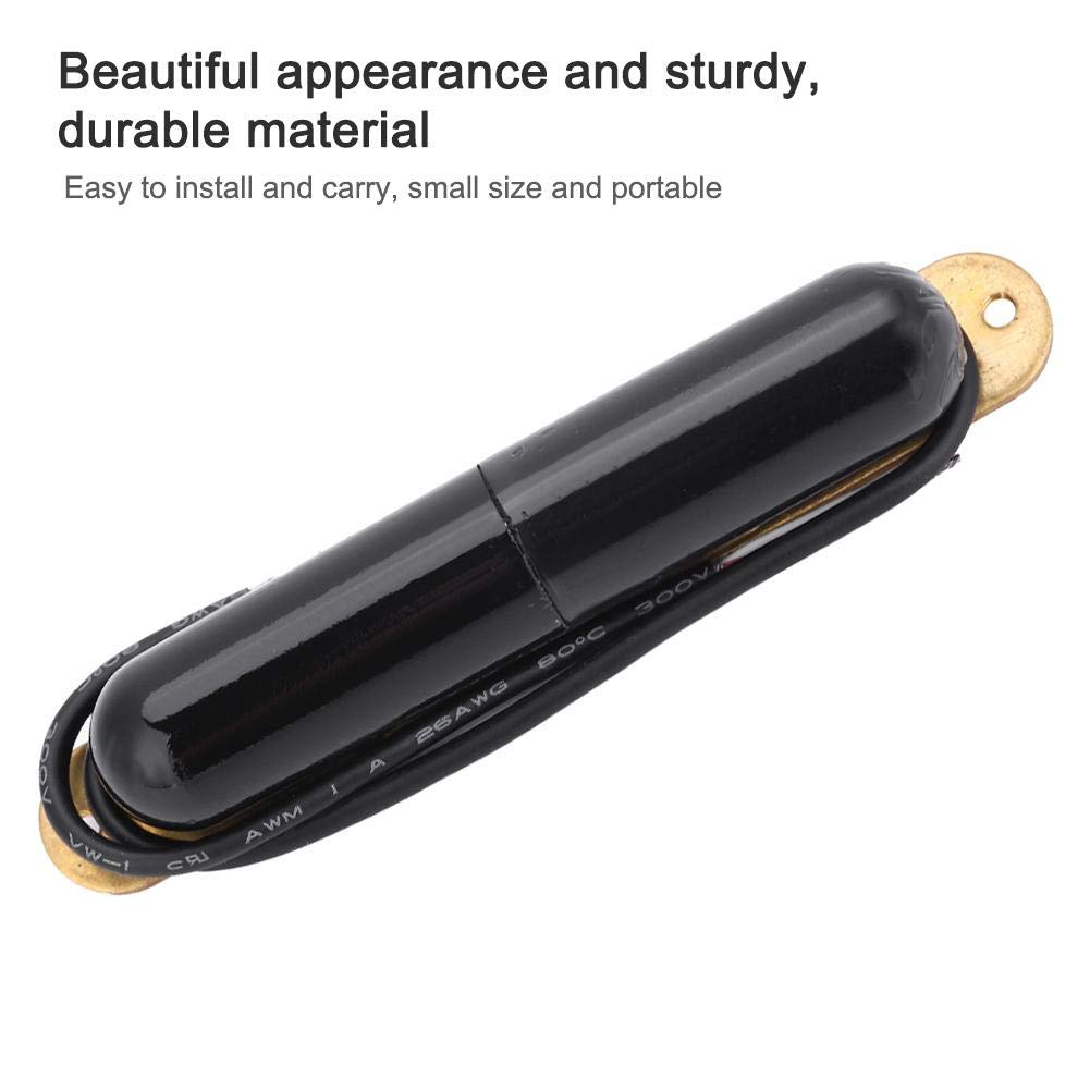 Electric Guitar Pickup, Alnico V Magnet Lipstick Tube Pickup Electric Guitar Single Coil for Guitar(Black)