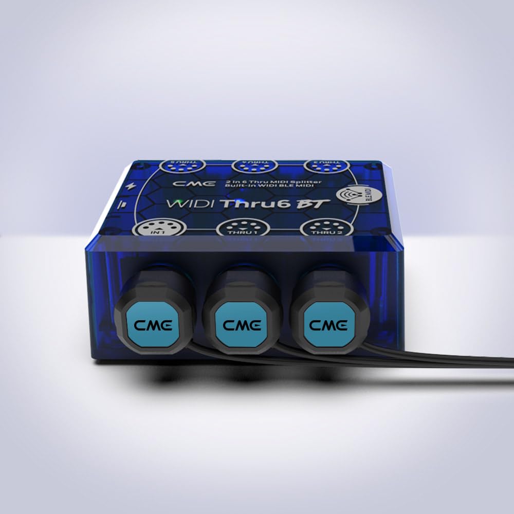CME MIDI Cable 4-Pack - 2FT / 60cm, 5-pin DIN, Low-Profile - Mirrored 45-Degree Angled Ultra-Thin Plugs for Compact Spaces - Ideal for MIDI Interface, Pedalboard, Keyboard