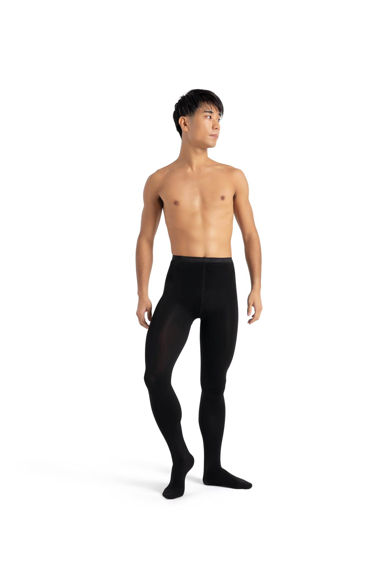 Capezio Men's Footed Tight, Black, Medium