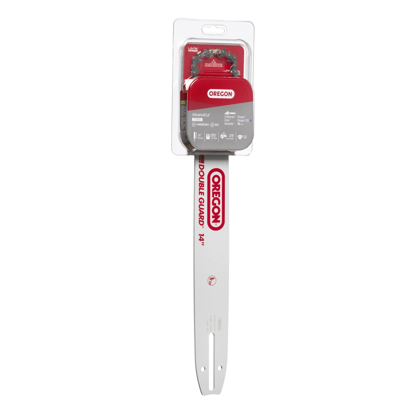 Oregon 27856 14-Inch Guide Bar and AdvanceCut S52 Chainsaw Chain Combo, Fits Echo, Craftsman, Homelite, Poulan and More