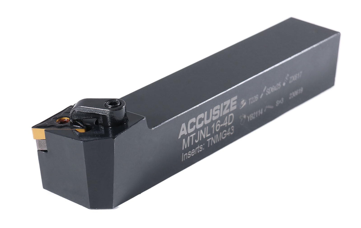 Accusize Industrial Tools 1'' by 6'' Overall Length Mtjnr 16-4d Lathe Tool Holder with Tnmg432 Insert, Left Hand, 2312-6012