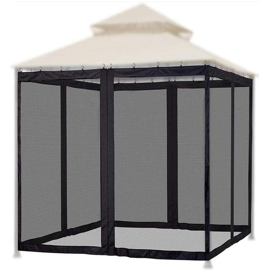 10 x 10 ft Gazebo Mosquito Netting Canopy Mosquito Netting, Universal Replacement Mosquito Screen Walls Picnic Canopy Outdoor Sun Shade with Zippers