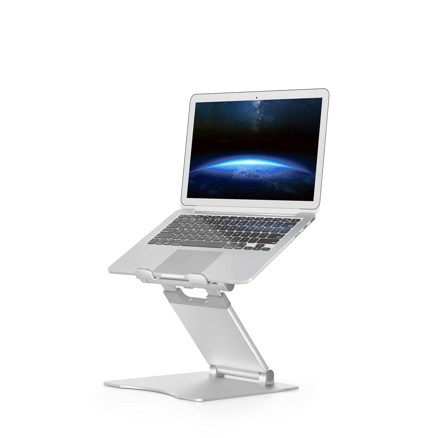 SHOPPINGALL Hight Adjustable and Foldable Laptop Stand, Ergonomic and Portable Aluminum Laptop and Tablets Riser for Desk, Fits All Laptops and Notebooks and Tablets up to 17 Inch - SA-LS4