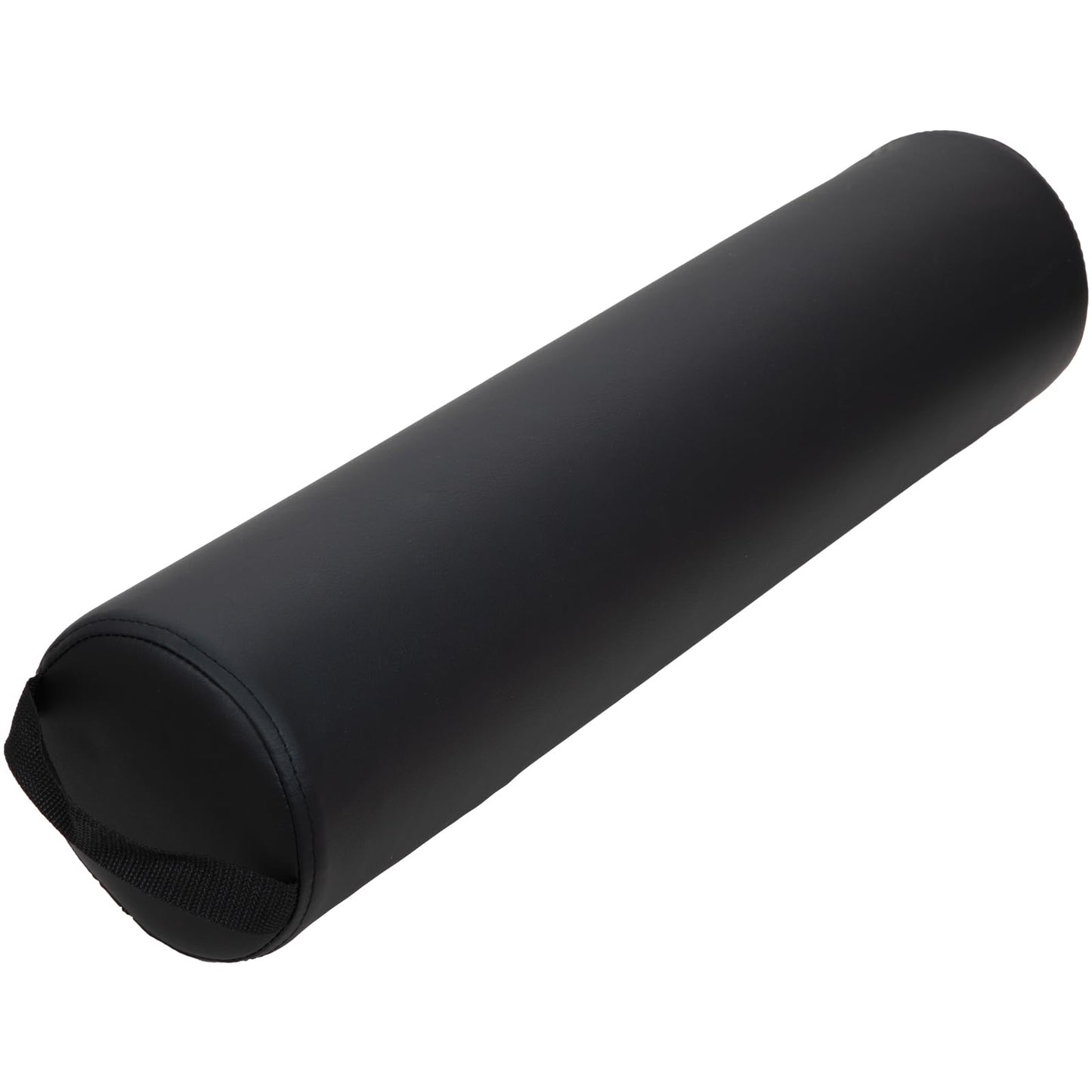 ForPro Full Round Bolster, Black, Oil and stain-resistant, for Massage and Yoga, 6” R x 26” L