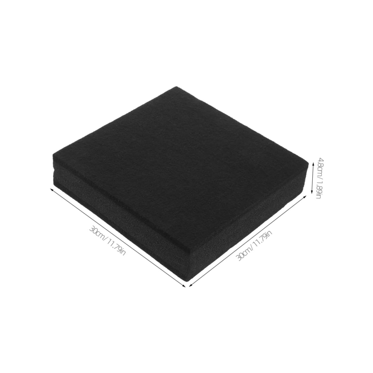 Wakauto 30cm x 30cm x 4.5cm Black Soundproofing Pad for Drums and Subwoofer Speakers Noise Cancelling Isolation Mat Vibration Absorbing for Home and Studio