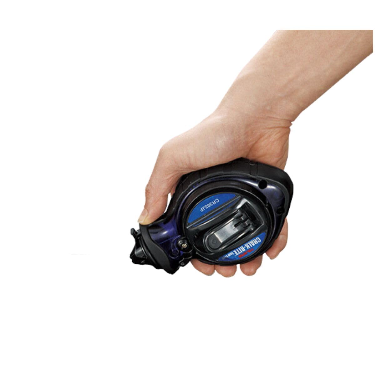 Tajima Chalk Line - Chalk-Rite Jam Free Chalk Box with Ultra Thin 0.5mm Snap Line & Five Gear Quick Retrieval - CR302JF