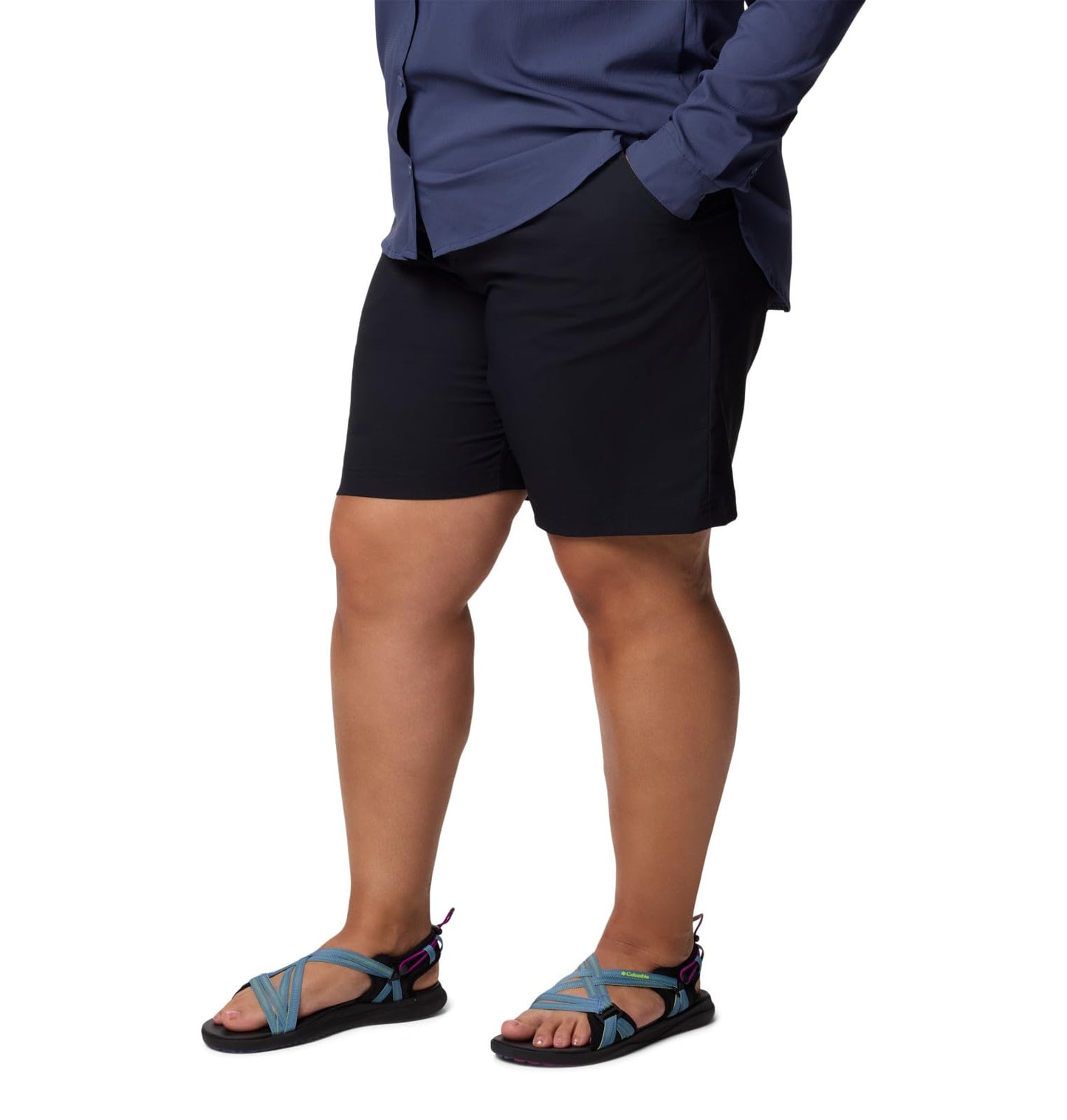 Columbia Women's Leslie Falls Long Short II, Black, 12 9