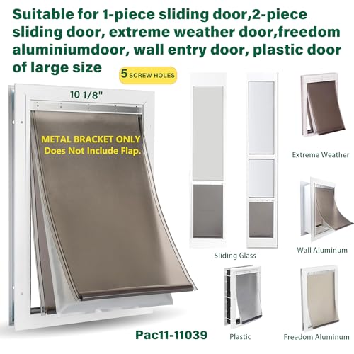 2 PCS Large Replacement Bracket for PetSafe Dog Door Replacement Flaps - Aluminium Alloy Dog Door Flap Bracket - Easy Installation with Screws