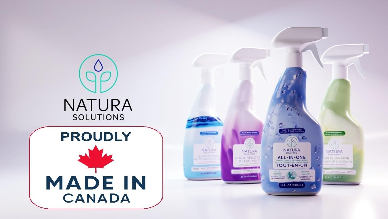 Natura Stain Remover, All-Natural Plant-Based Enzymes, Removes Toughest Stains, Eliminates Odors, Chemical Free, Safe for Sensitive Skin, Children and Pets, Multi-Pack of 6 Bottles