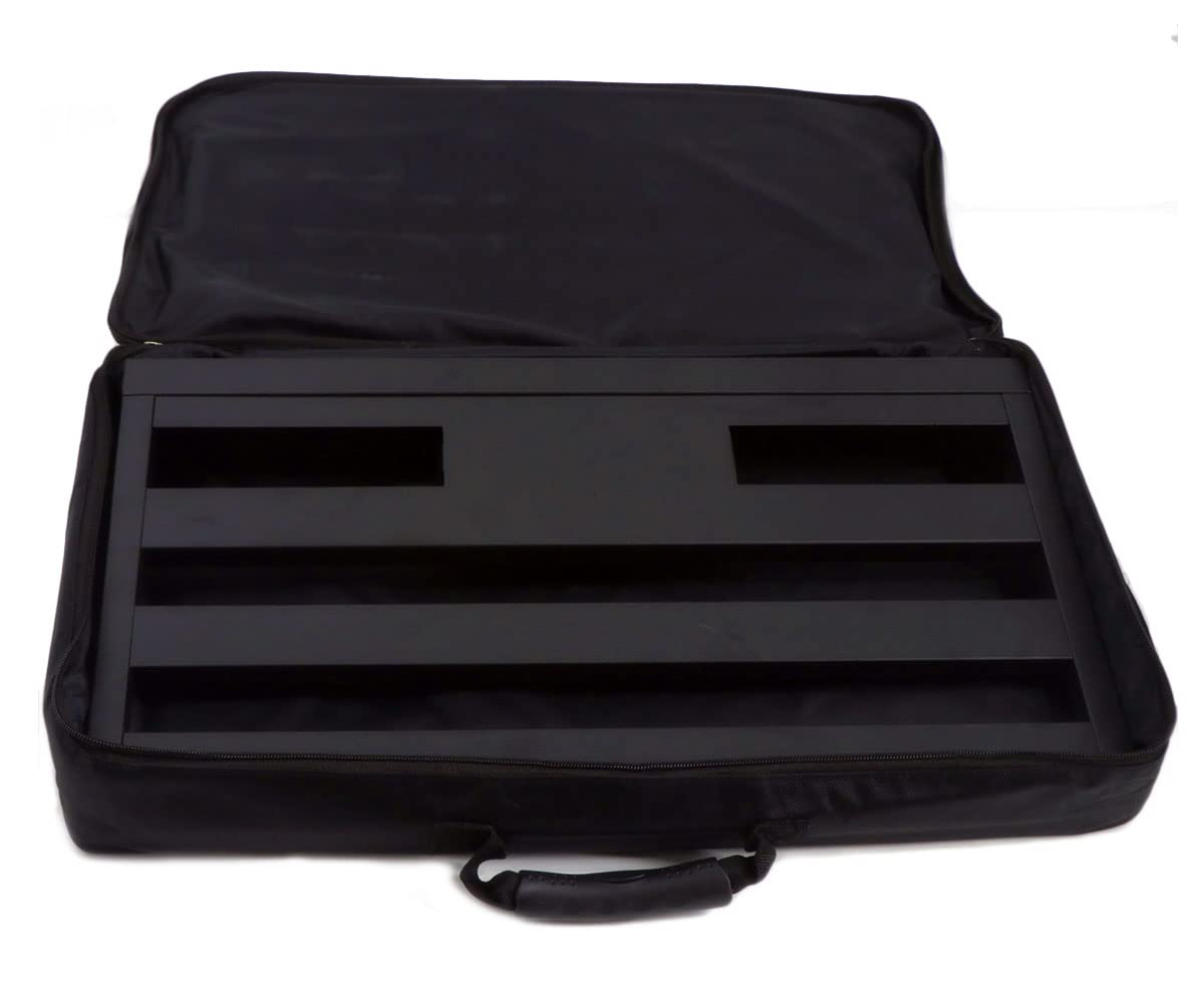 TUOREN Guitar Pedalboard Carry Bag - Black, 60 x 33 x 10 cm