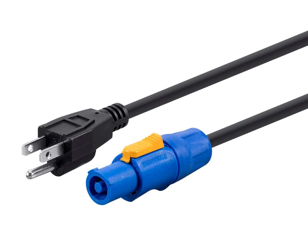 Monoprice NEMA 5-15p to powerCON Connector - 15 Feet, with SJT-Rated Jacket, 16 AWG - Stage Right Series