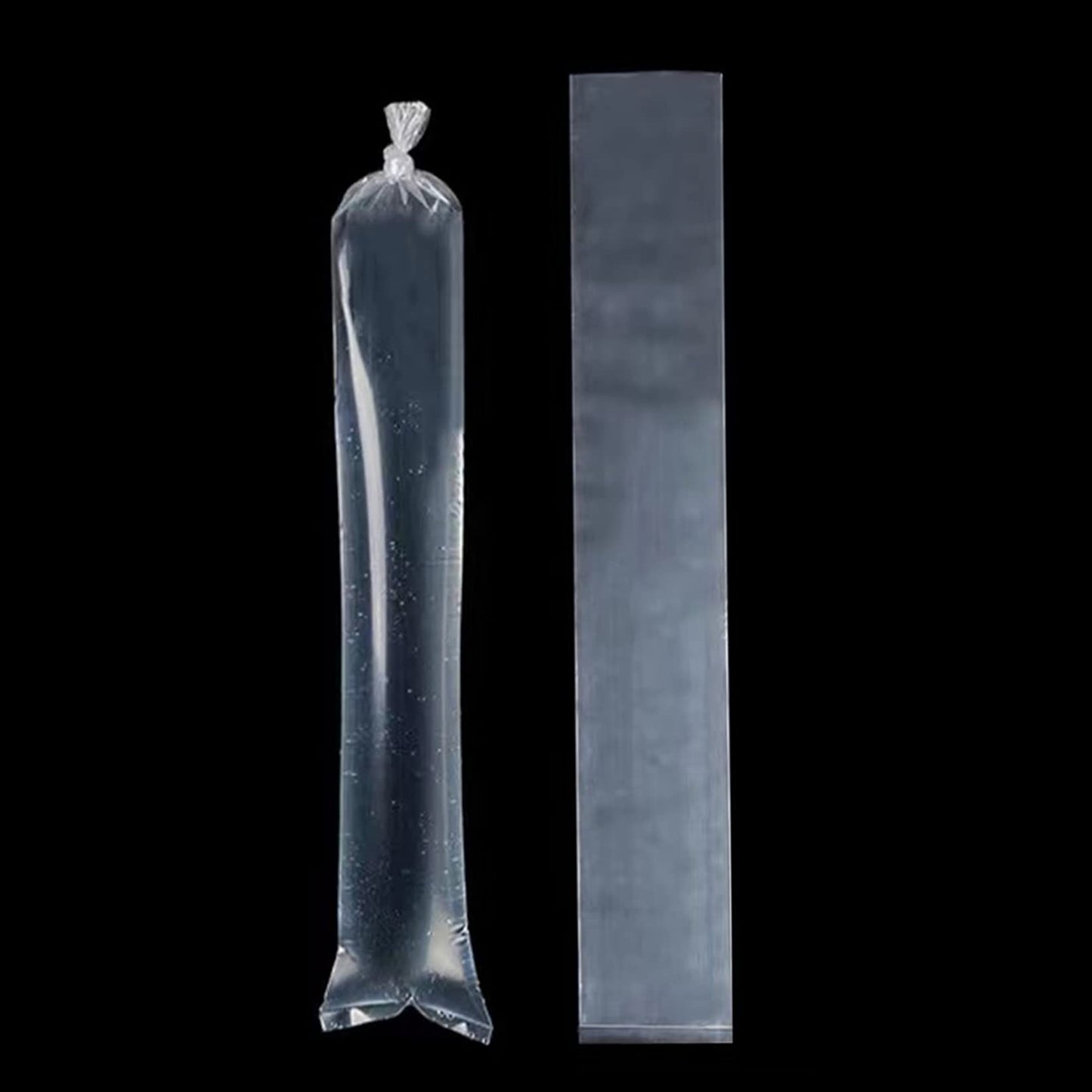 Long Plastic Poly Bags 12x40 Inch 50 Pack Poster sleeves, 2 Mil Clear Flat Open Blueprint Storage Poster Tube for Large Narrow Items, Waterproof