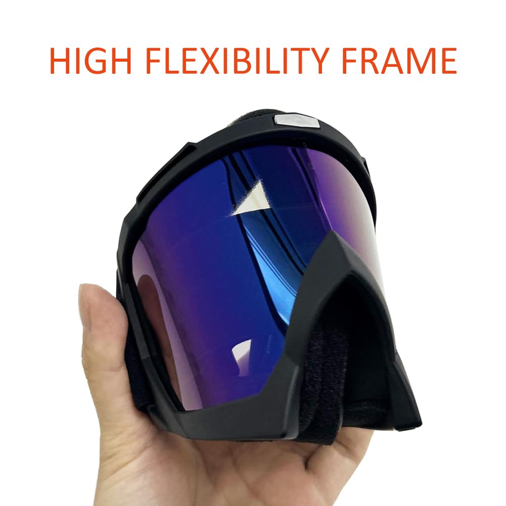 XYOP Dirt Bike Goggles ATV Motorcycle Goggles 2-Pack Motocross Goggles for Adult Men Women Youth Kids Helmet Goggles UTV Bike Goggles Off-road Goggles UV400 Anti-Fog Windproof Dustproof Color Lens