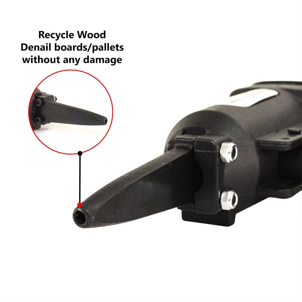Air Locker AP700 Heavy Duty Professional Air Punch Nailer/Nail Remover/Nail Puller. 1/4 Inch NPT Thread Air Inlet. 80-120 PSI Pneumatic Nailer Removes 10-20 Gauge Nails, Black
