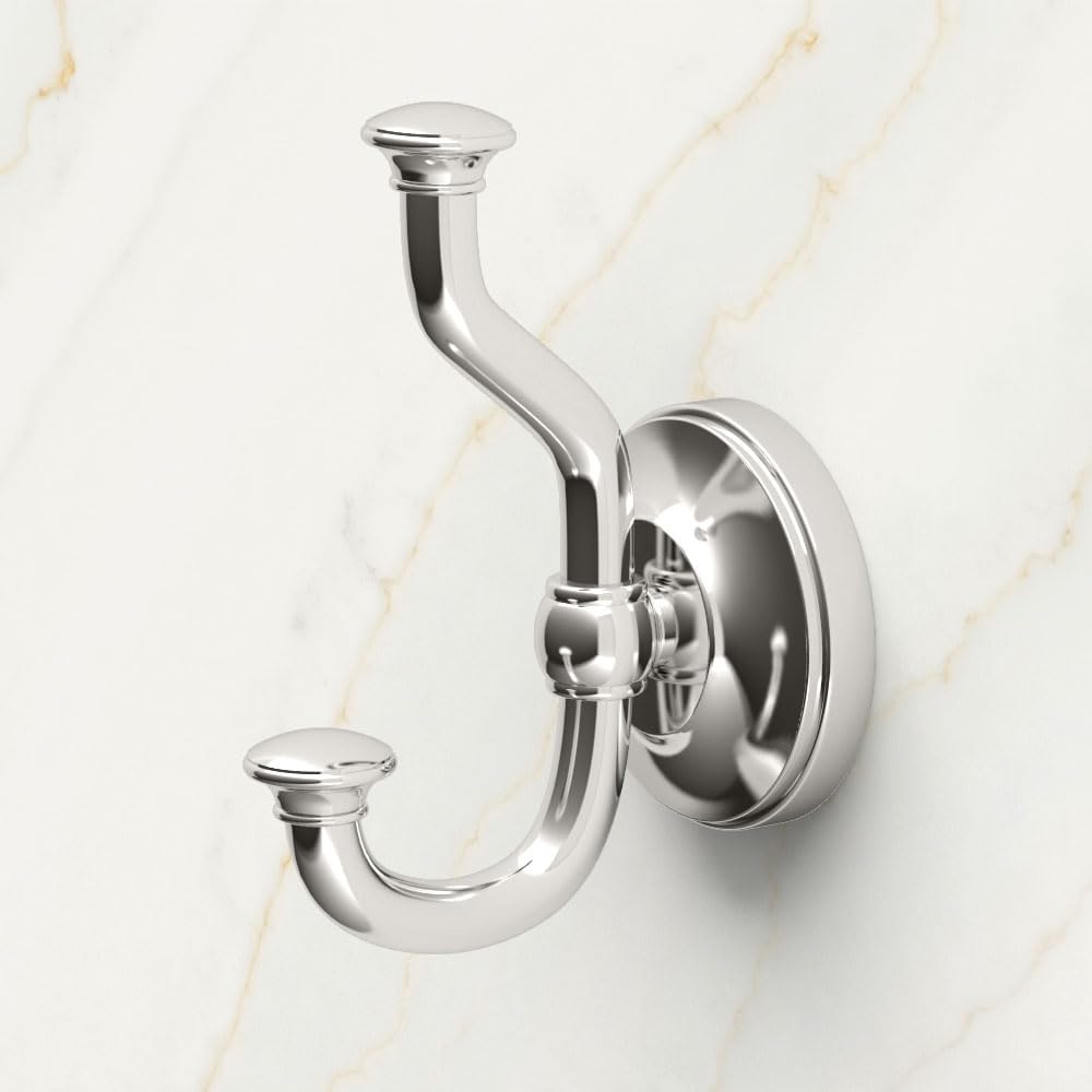 Gatco 4125 Tavern Twin Robe Hook, Polished Nickel
