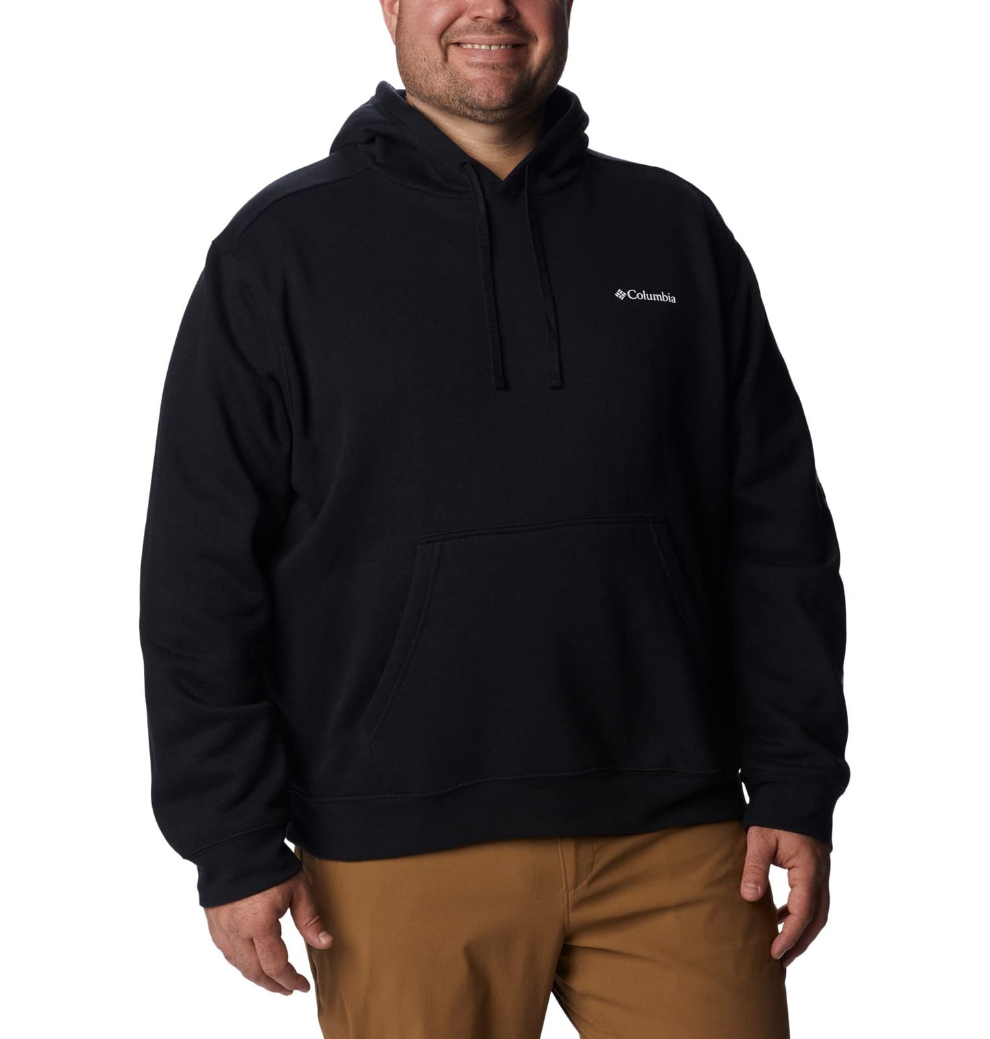 Columbia Men's Trek Hoodie, Black/CSC Sleeve Logo, X-Large