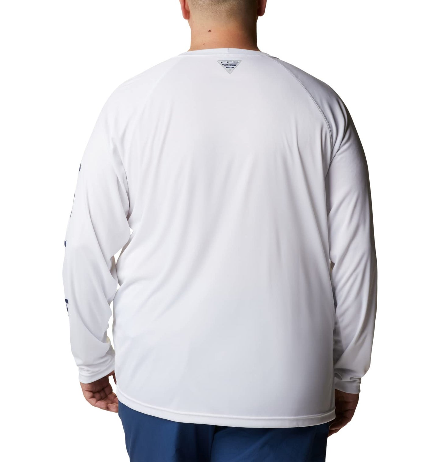 Columbia Men’s Pfg Terminal Tackle Long Sleeve Tee, White/Nightshade Logo, XX-Large