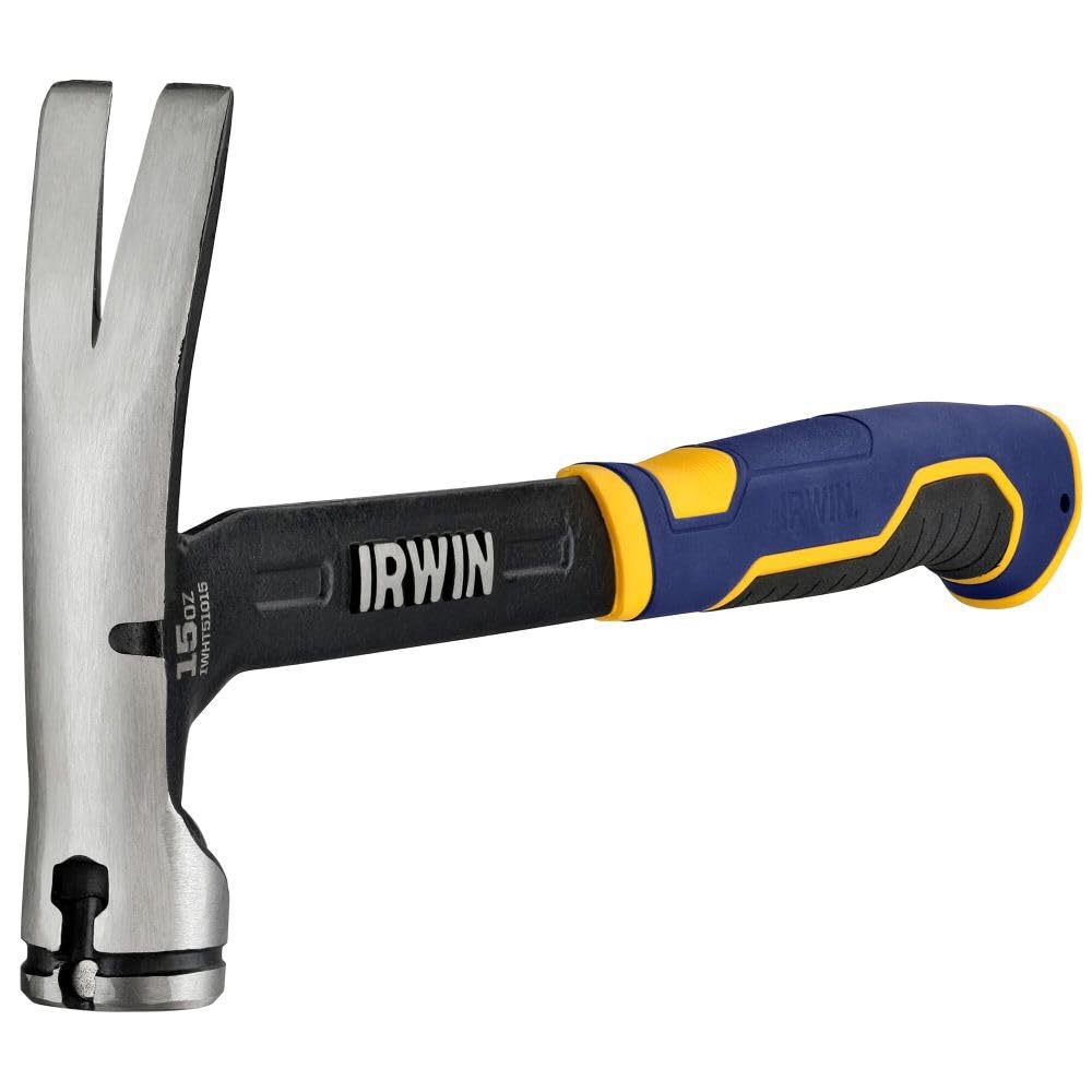 Irwin Tools IRWIN Hammer, Max Strike, 15oz High Velocity Steel Hammer (IWHT51015)