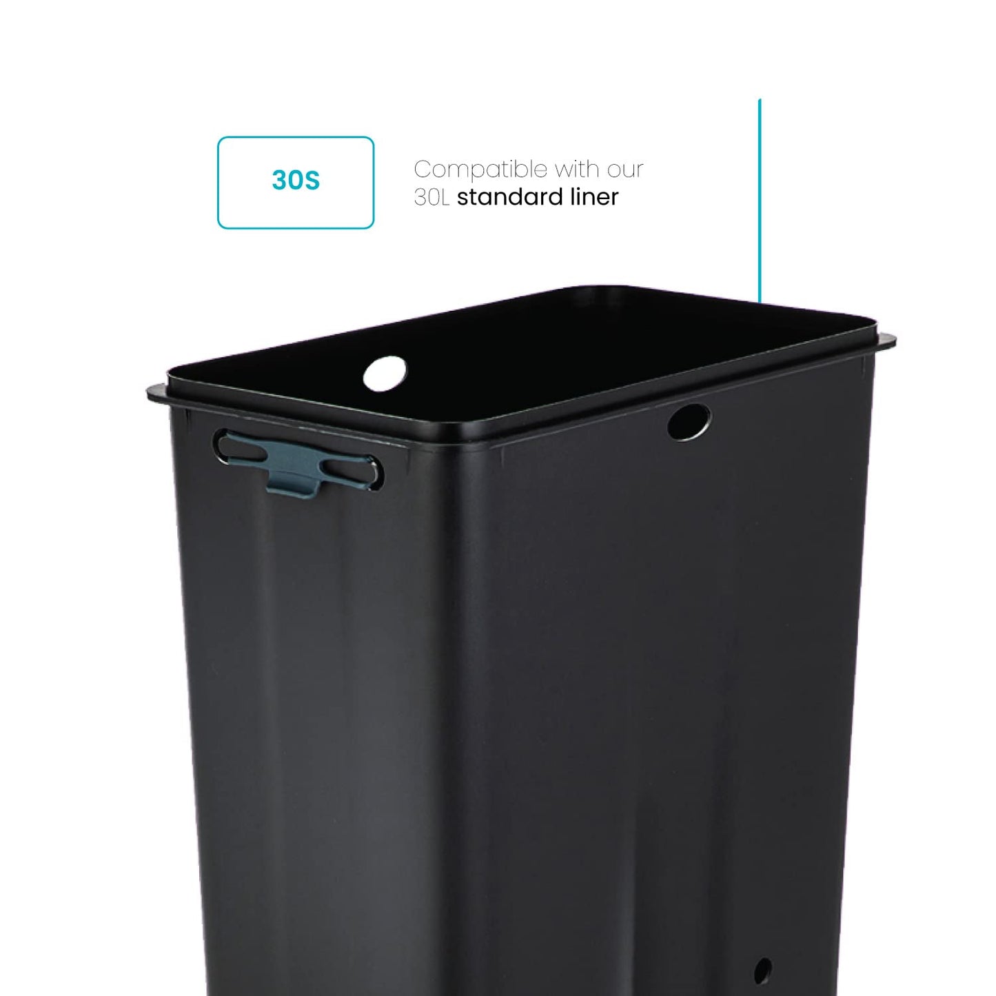 Home Zone Living 8 Gallon Kitchen Trash Bags with Drawstring Handles, Heavy Duty Custom Fit Design for Standard 30 Liter Kitchen Trash Cans, Code 30S, 60 Count