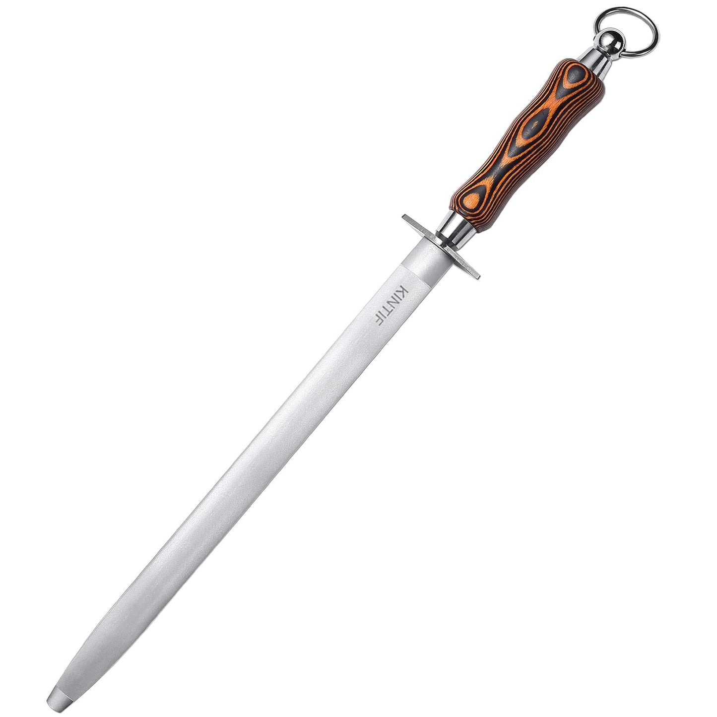 Honing Steel 12 inch Sharpening Steel, Professional Knife Sharpener, High Carbon, Fine Lines, High Hardness, Flat Knife Honing Rod