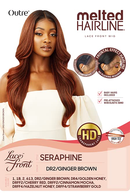 Outre melted Hairline Lace Front Wig Frontal Effect Hairline HD Transparent Lace SERAPHINE (1B)