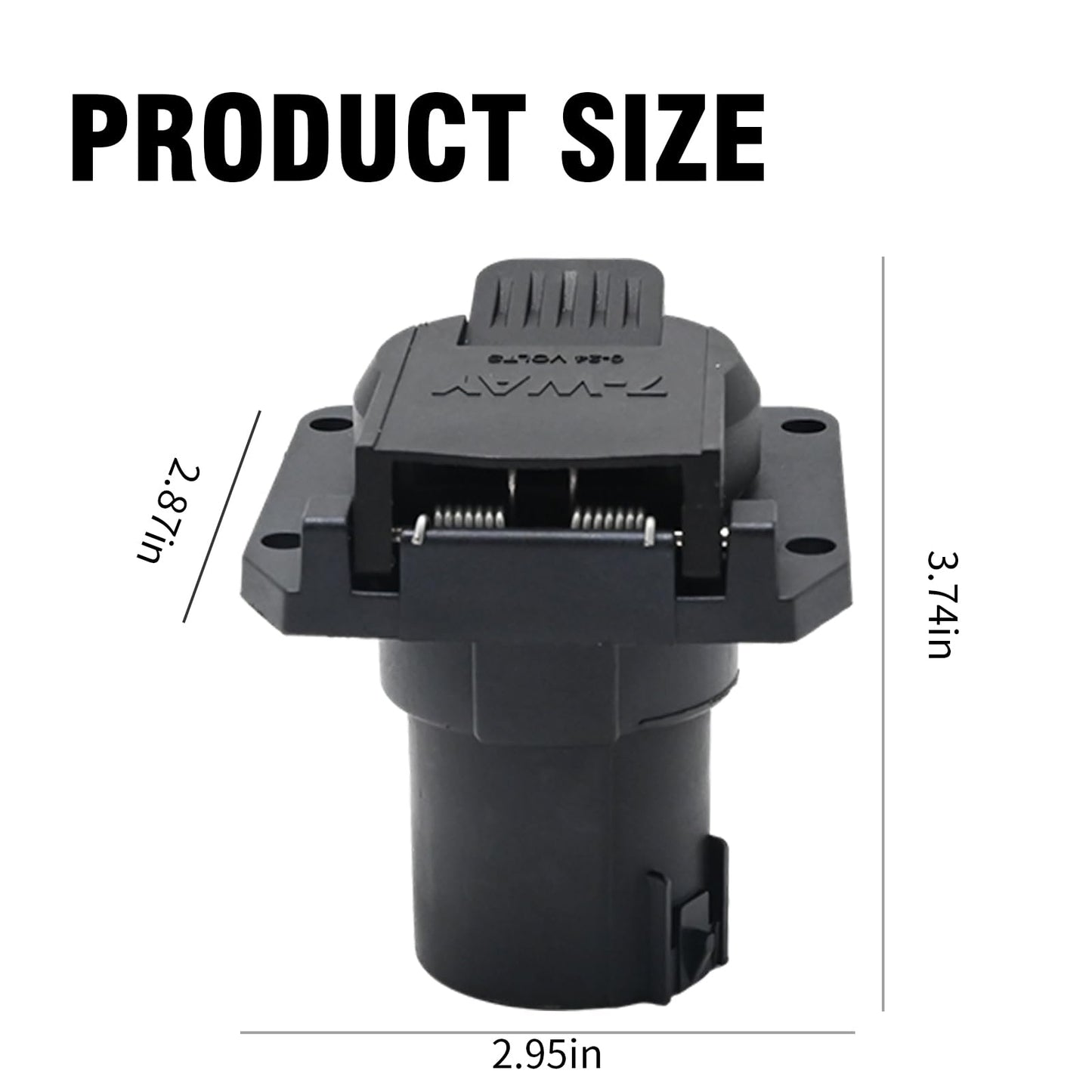 Anxingo 7-Foot 7-Pin Vehicle Trailer Wiring Plug Harness Extension Replacement for Chevy Dodge Ford GMC Nissan Toyota Ram 5th Wheel and Gooseneck Trailers
