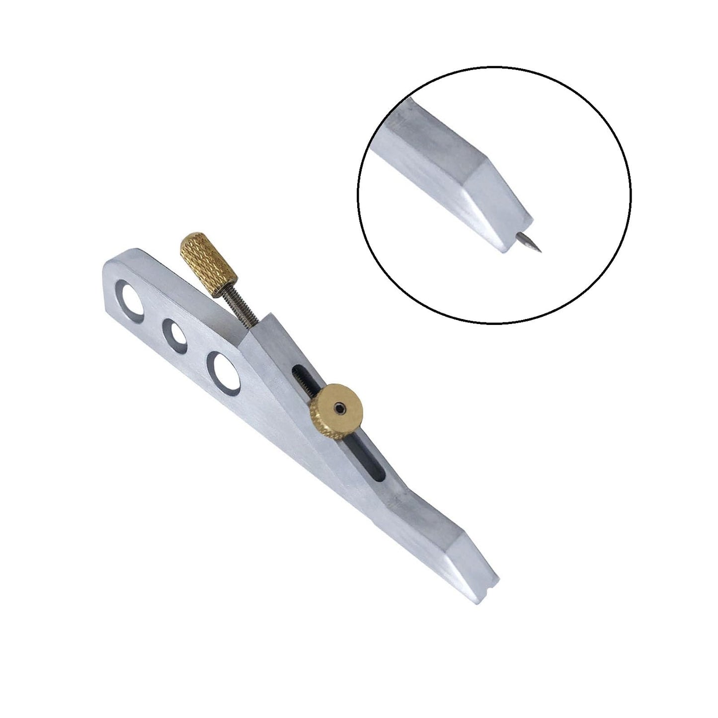 TUOREN Guitar Nut Scribe Tool Aluminum Alloy Guitar Nut and Saddle Height Mark Repair Tool for Luthiers and DIY Enthusiasts