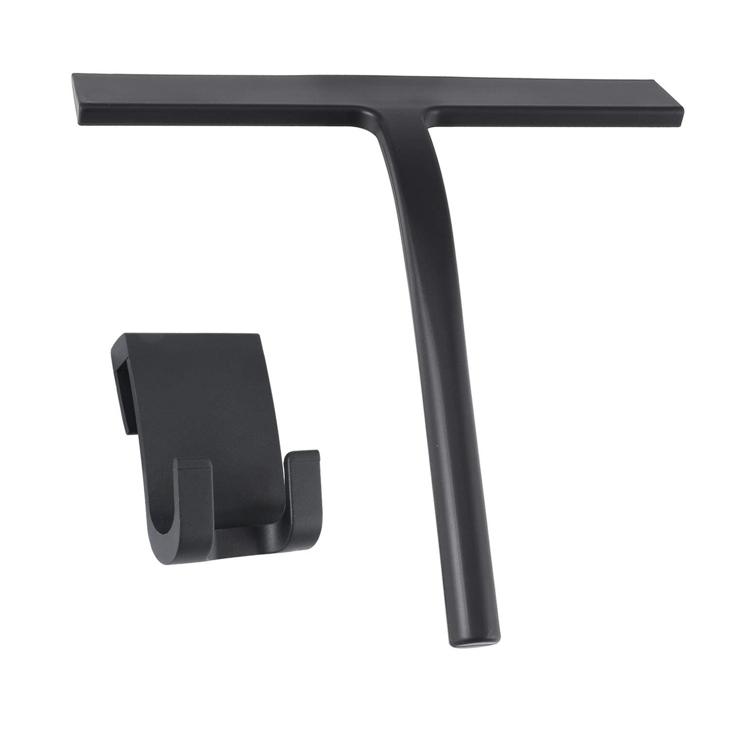 Anlynwooh Shower Squeegee,Matte Black 9-inch,Stainless Steel Core. Streak-Free Cleaning, No Squeak Noises,Silicone Rubber Squeegees for Shower Glass Door, Shower Cleaner,Glass Wiper