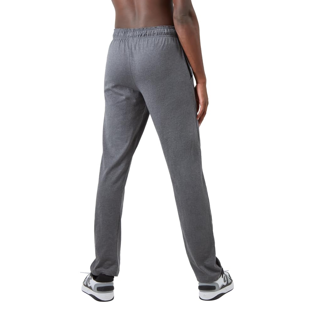 Champion Men's Open Bottom Jersey Pant, Granite Heather, X-Large