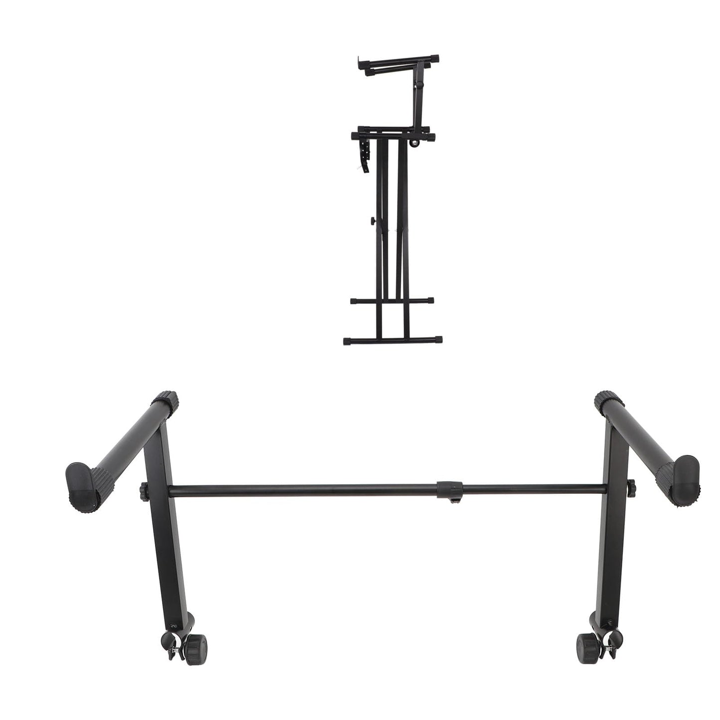 Keyboard Piano Stand , Adjustable Electronic Piano Keyboard Second Tier Stand Adapter Rack Holder 42‑75cm Width Adjustment for PianosKeyboards, Mixers