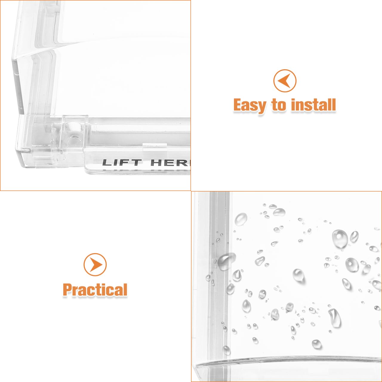 8.45 * 5.11 * 2.16Inch Fire Alarm Cover,Fire Pull Station Cover Full Coverage Protector - Easy Installation for Manual Pull Stations