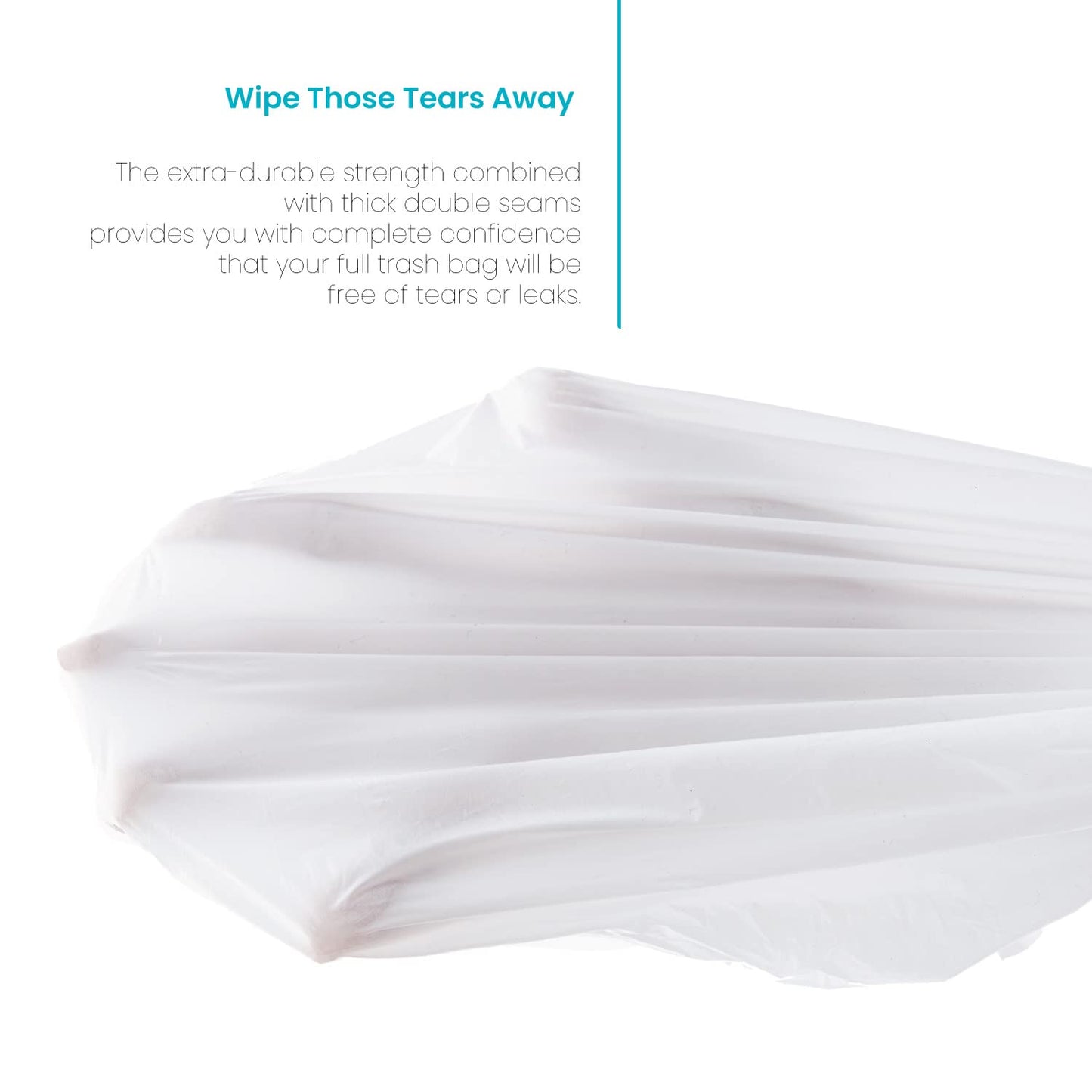 Home Zone Living 8 Gallon Kitchen Trash Bags with Drawstring Handles, Heavy Duty Custom Fit Design for Standard 30 Liter Kitchen Trash Cans, Code 30S, 60 Count