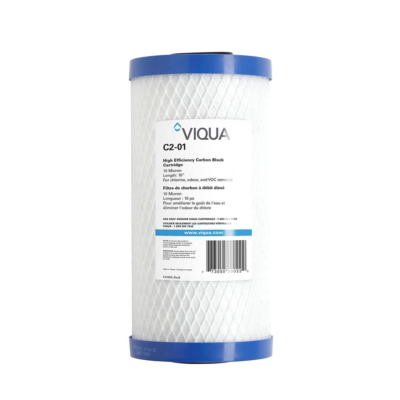 Viqua C2-01 10” High Flow Replacement Carbon Block Filter Cartridge for Water Purification Systems