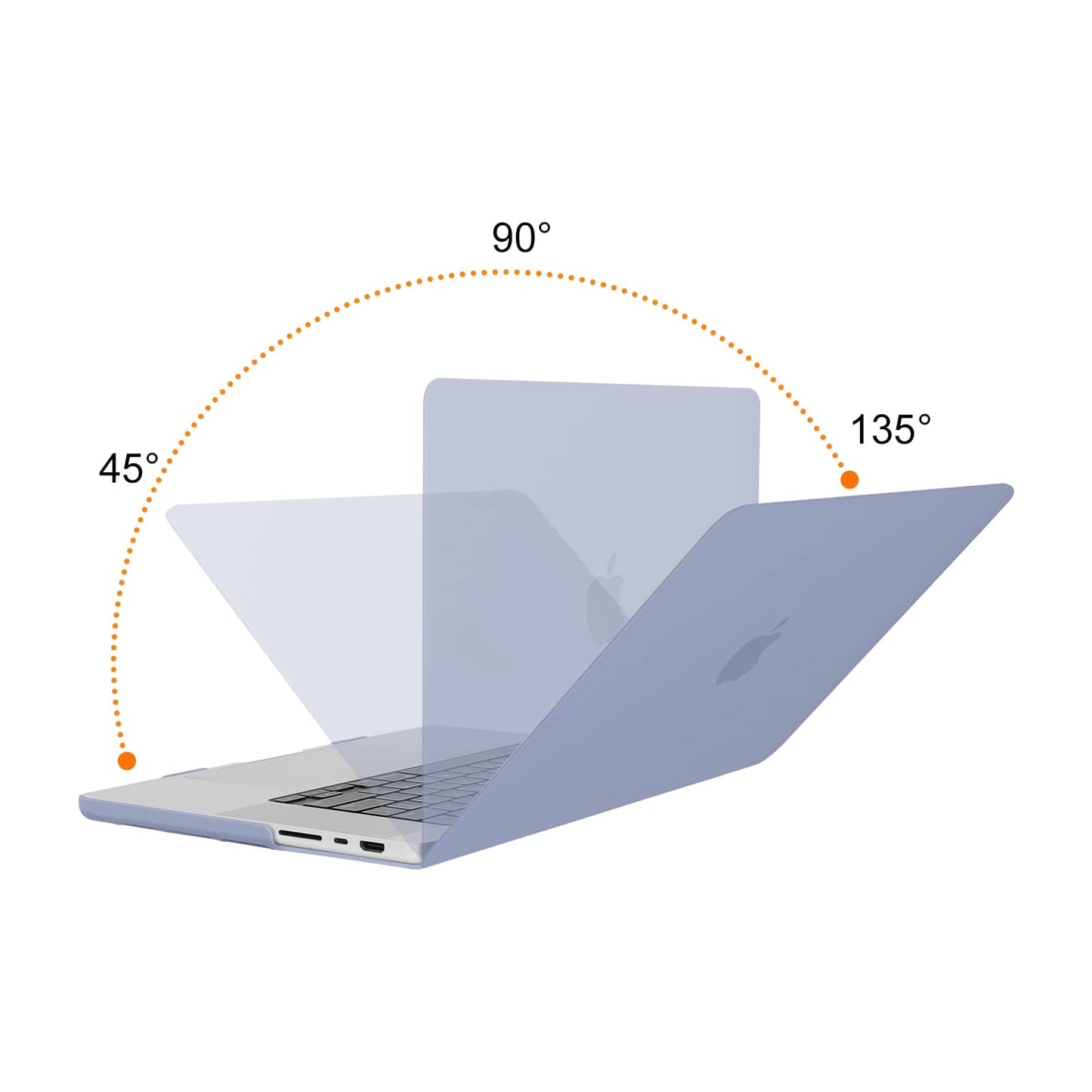 MOSISO Compatible with MacBook Pro 16 inch Case M5 2026 M4 2025 M3 M2 M1 2024-2021 A3429 A3428 A3403 A3186 A2991 A2780 A2485, Protective Hard Shell&Keyboard Cover&Screen Film&Pouch, Lavender Gray