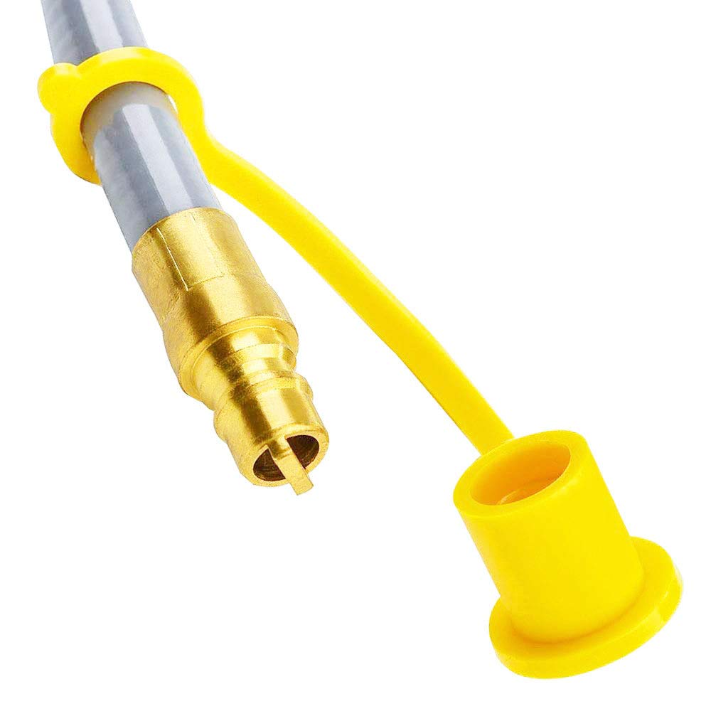 36FT Natural Gas Grill Hose with 3/8 Male Flare Quick Connect/Disconnect Fittings for Most Grill, Fire Pit, Patio Heater, Pizza Oven (36FT Gray)