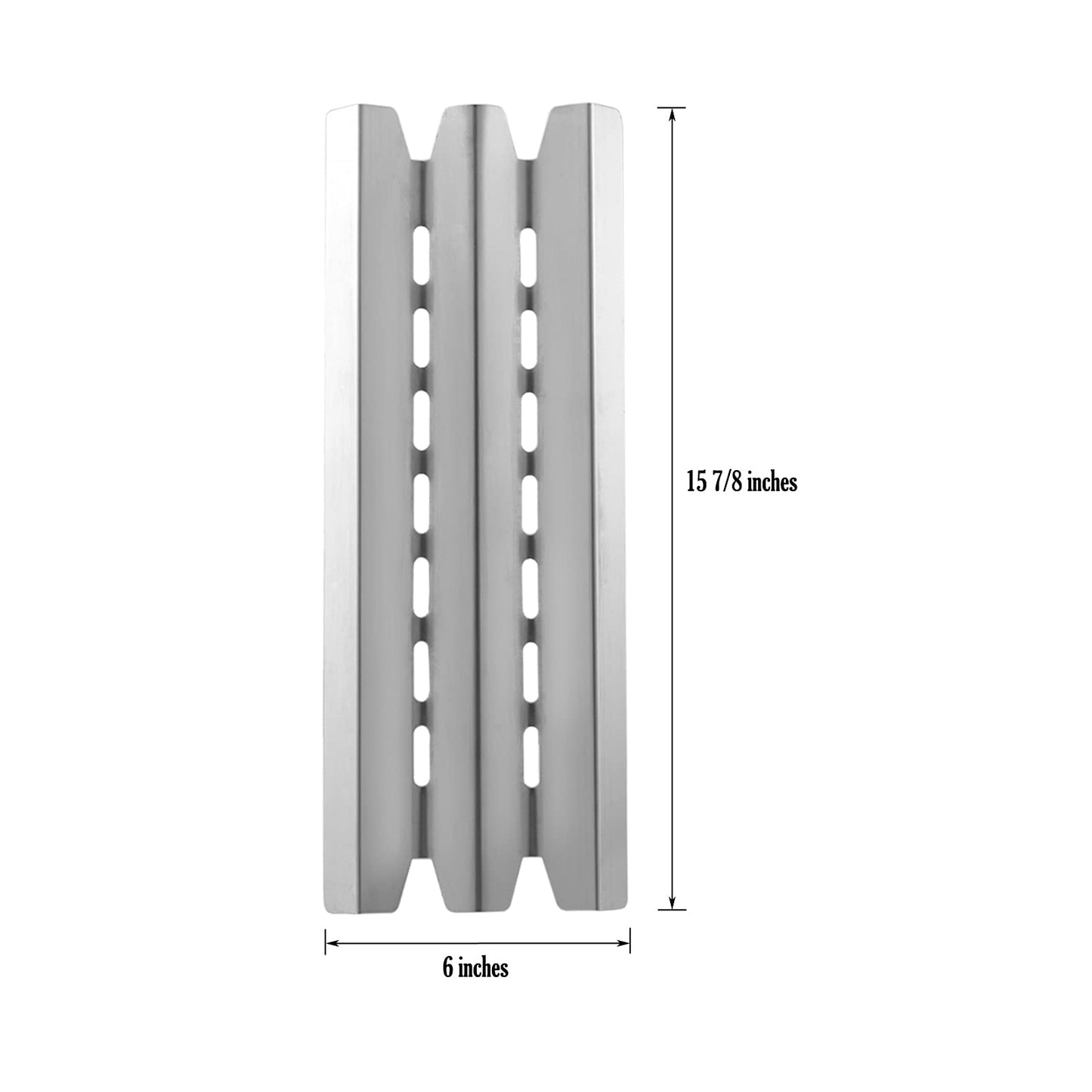 BBQSAVIOR SP51 BBQ Parts Heat Shield Replacement for Broil King Baron, Broil Mate 7123-64H, 7123-67H, Huntington Barbecue Gas Grills, 15 7/8 x 6 inch Heat Plate 52209-404, 4-Pack