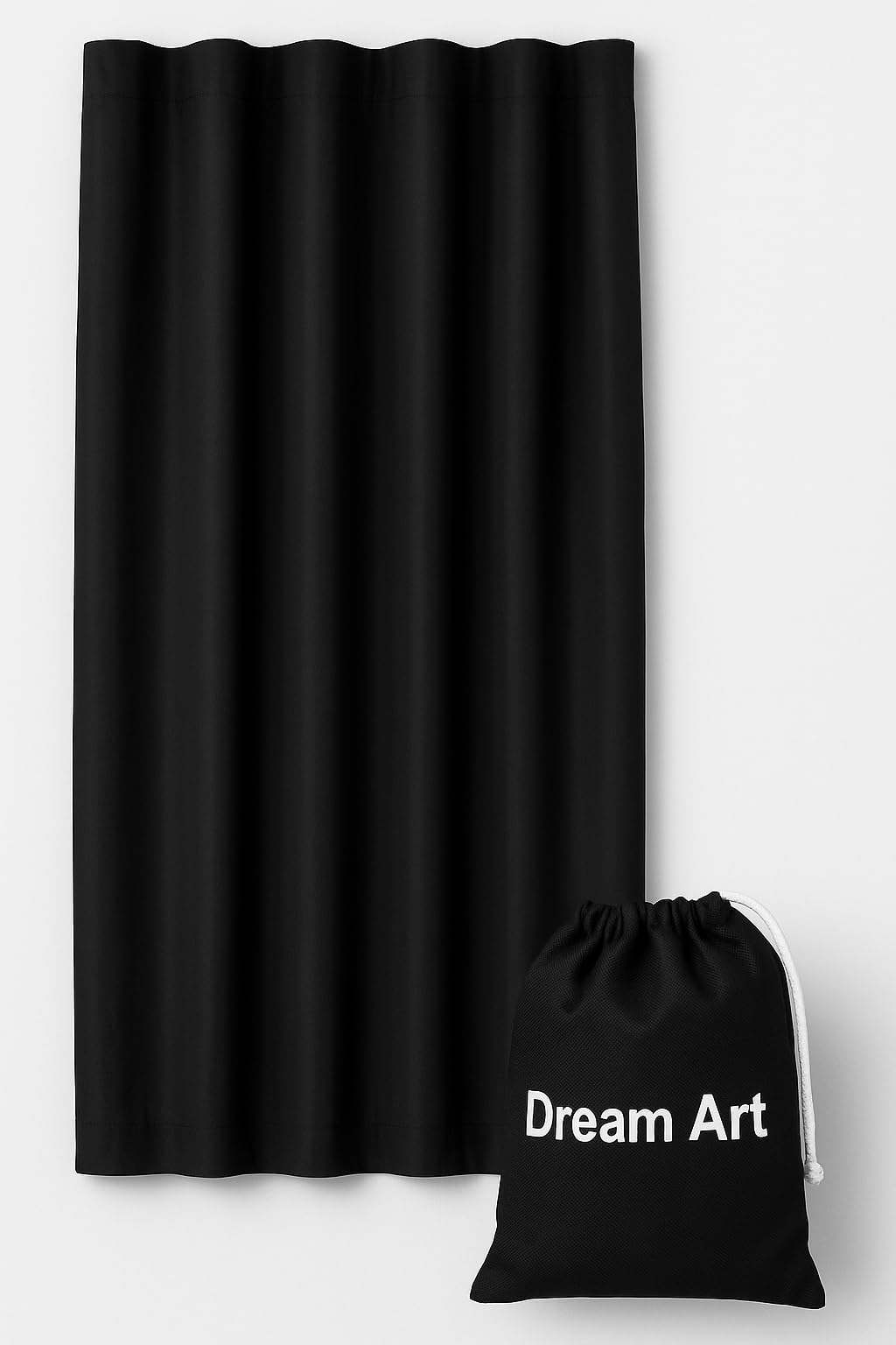 Dream Art Portable Blackout Blinds Curtain with Suction Cups for Home or Travel Use (Black)