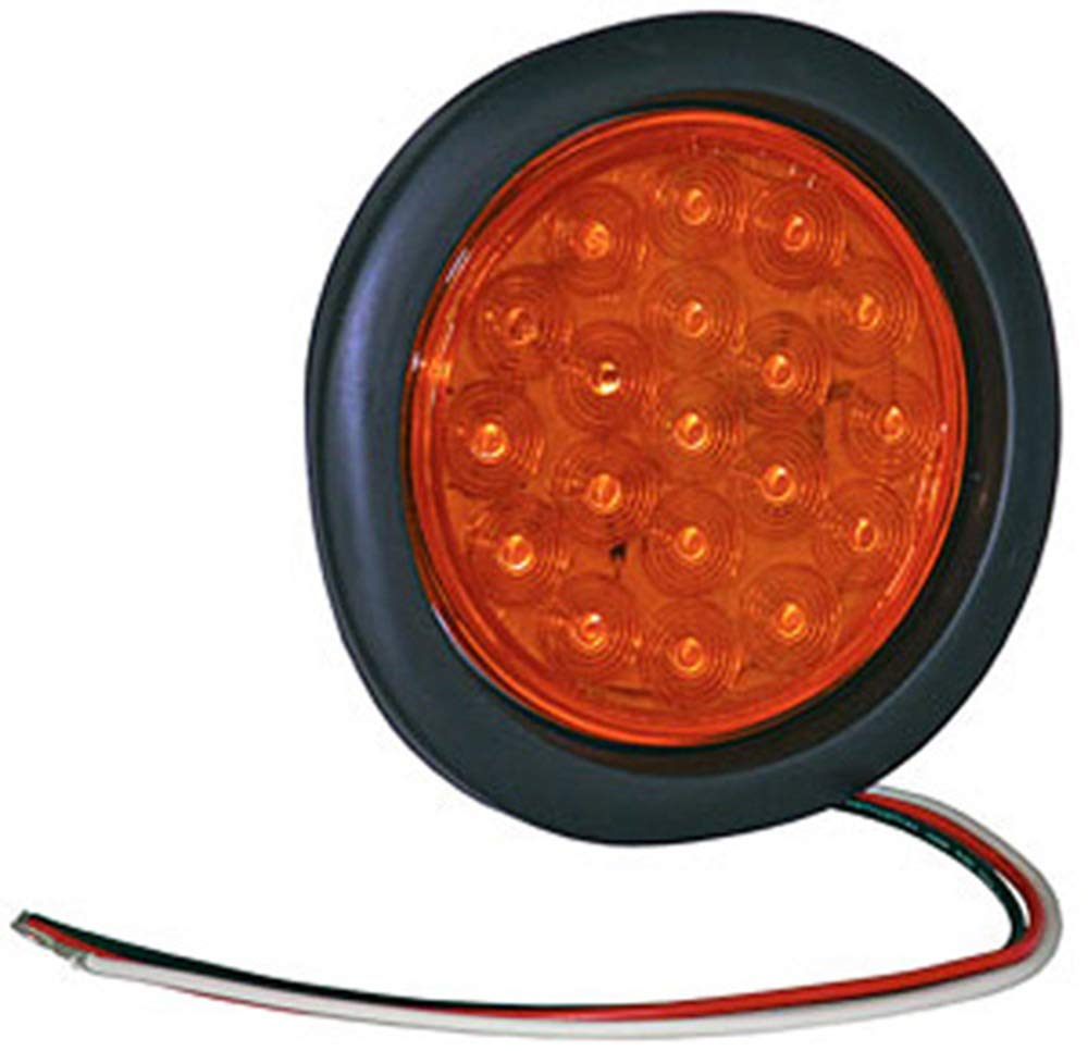 Buyers Products SL40AR Amber Round LED Strobe Light (4in ROUND)