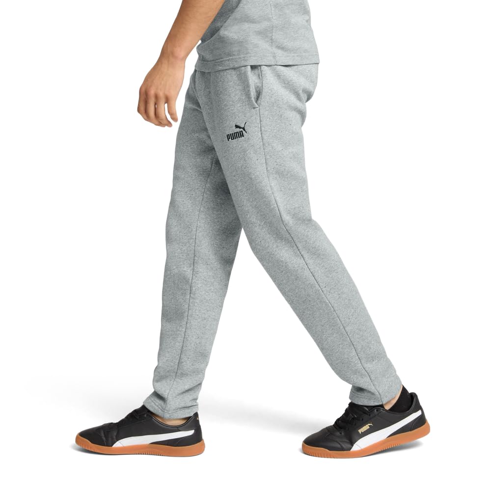 PUMA Men's Essentials Fleece Sweatpants (Available in Big & Tall), Medium Gray Heather Open Leg Ss25, Large