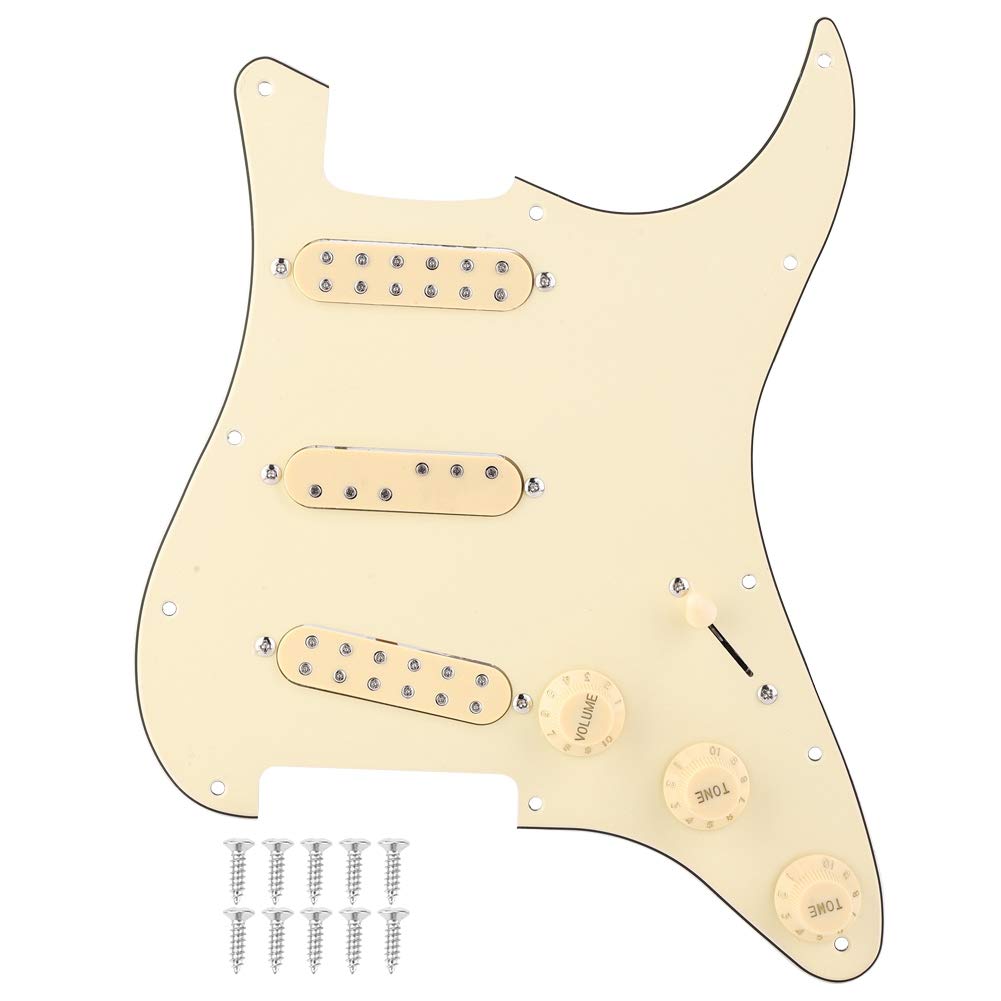 Guitar Pickguard, Prewired Humbuckers Pickguard, Noiseless Pickups Set, Electric Guitar Parts for Strat Style Guitar, Guitarists, Music Studios, Home Recording, Live Performances