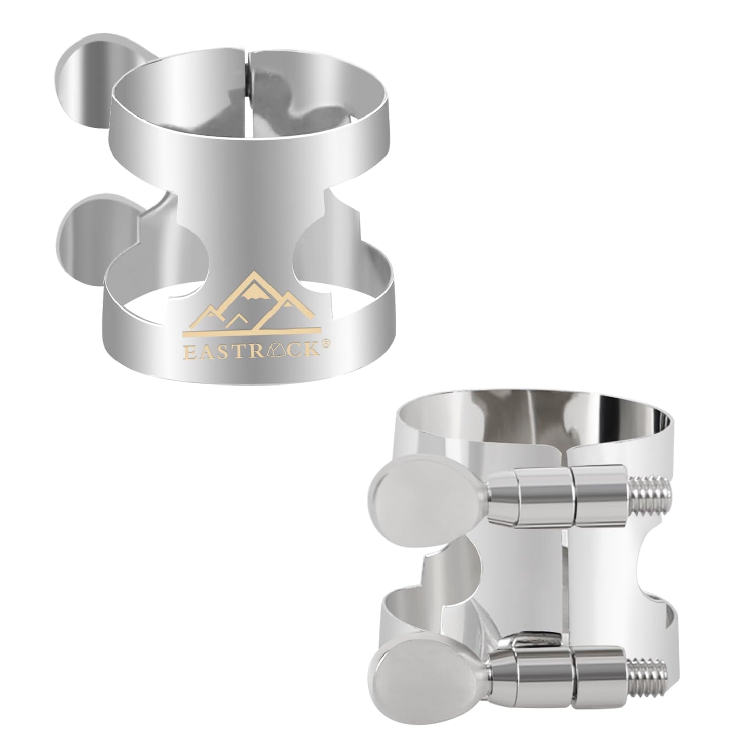 EASTROCK Alto Saxophone Mouthpiece Kit-includes Metal Ligature, touchable Cap for Alto Saxophone, cushion pads, Velvet bag