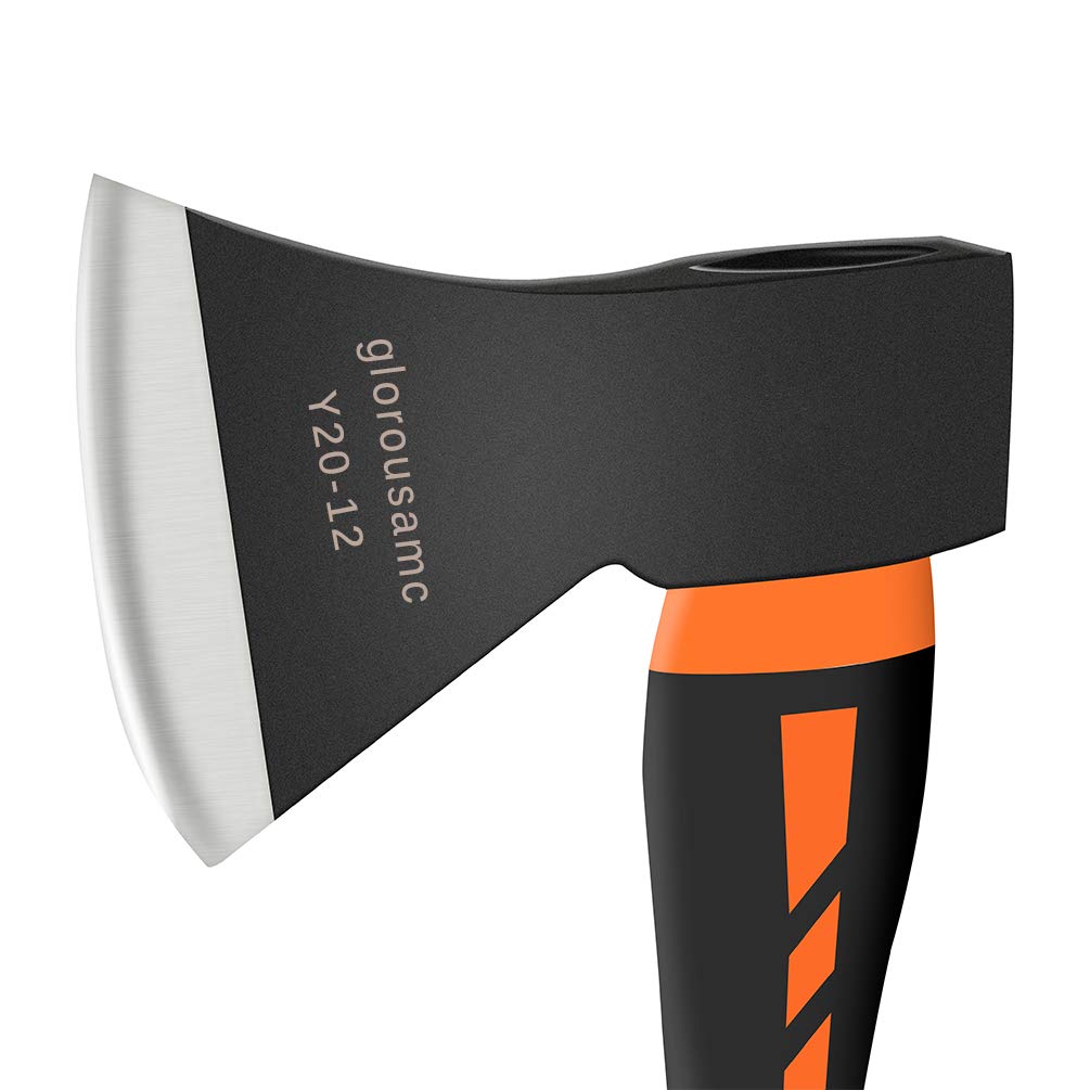 Chopping Axe, Hand Axe, Camp Hatchet for Splitting Kindling and Chopping Branches, Wood Chopping Axe 5.5 lb with 36-in Fiberglass Handle (L)