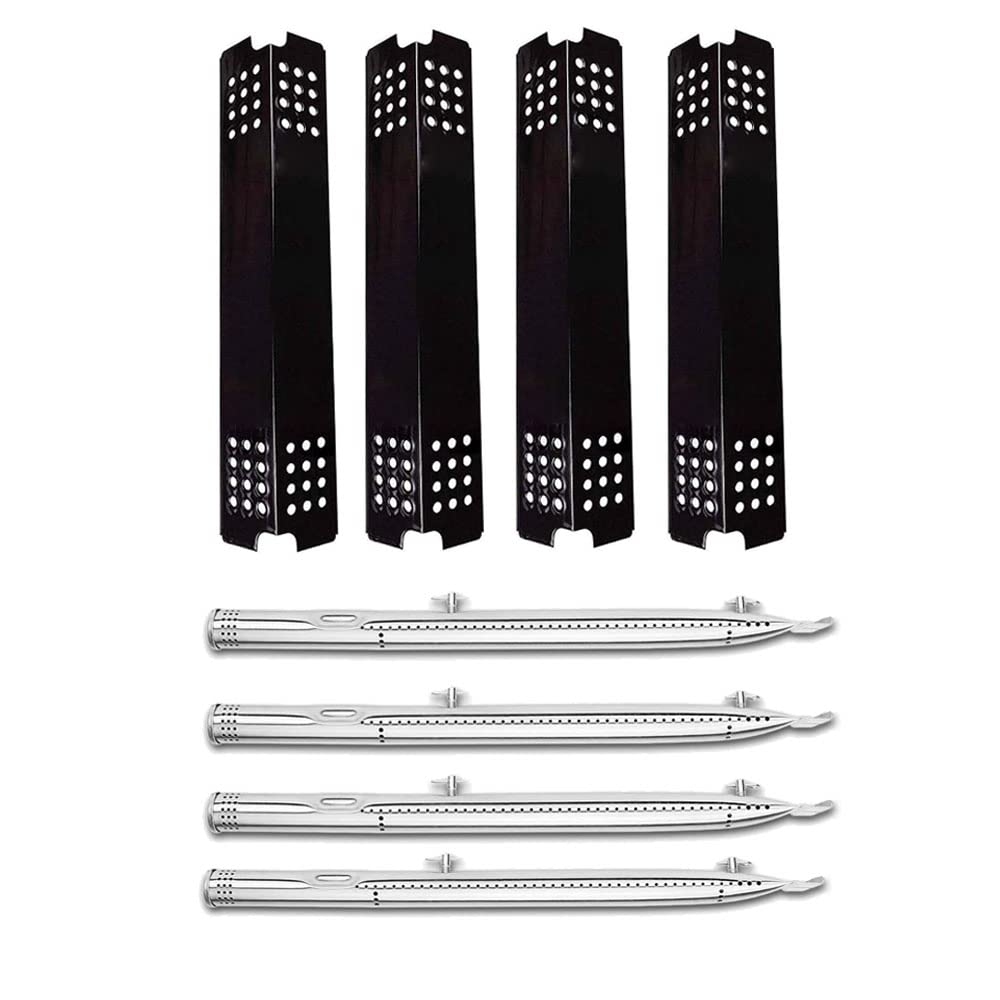 BBQ Replacement for Master Chef G45308 G45311 G45325 G45313 G45309, Charbroil 463241313 463241013 463241413, Commercial Grill Parts, Heat Plates Shield & Grill Burner Set
