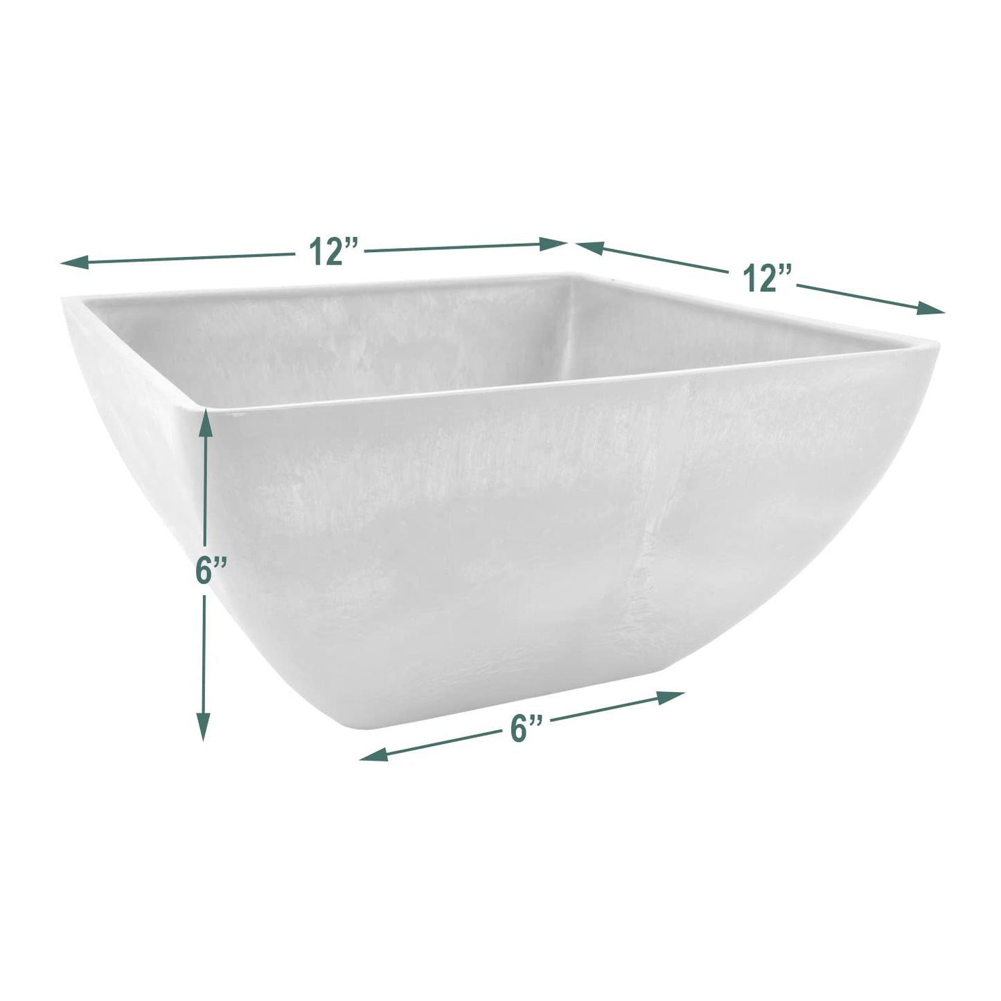 Arcadia Garden Products PSW PIPFBD30TC Simplicity Square Planter, Terra Cotta