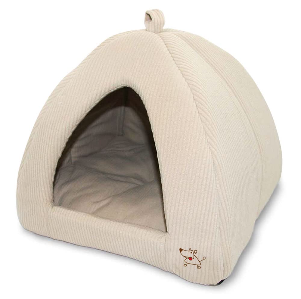 Pet Tent - Soft Bed for Dog and Cat, Best Pet Supplies, Medium, Corduroy Beige