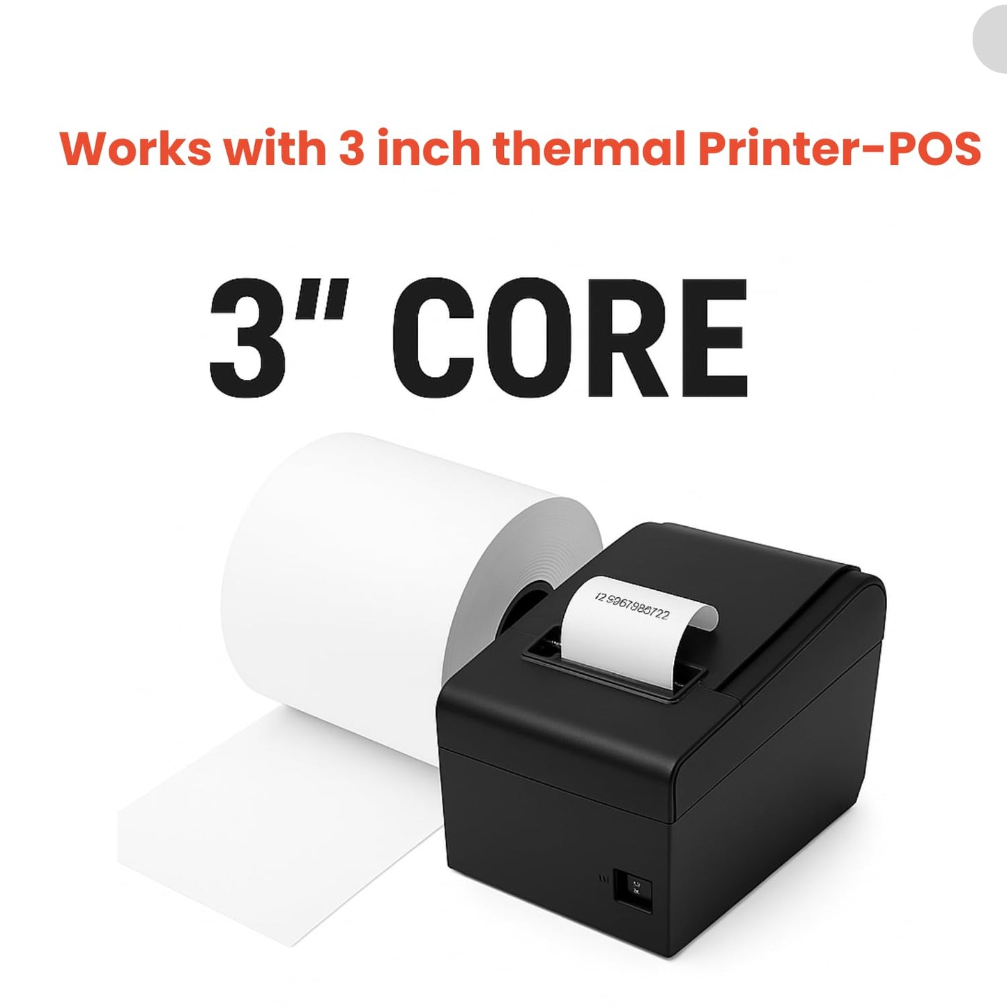 bestink 25 Rolls 3 1/8″ x 200′ Thermal Paper Receipt Rolls – Fits 3-1/8″ x 225′ & 3 1/8″ x 220′ – 70mm Diameter, 16mm Core – BPA-Free, Fade-Resistant – POS/Cash Register/Receipt Printers