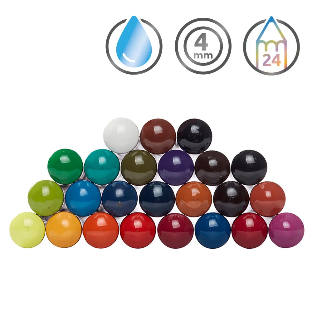 Derwent Inktense Pencils Tin, Set of 24, Great for Holiday Gifts, 4mm Round Core, Firm Texture, Watersoluble, Ideal for Watercolour, Drawing, colouring and Painting on Paper and Fabric (0700929)